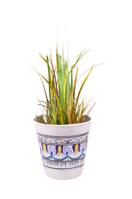 Pot de plante simple blanc 15