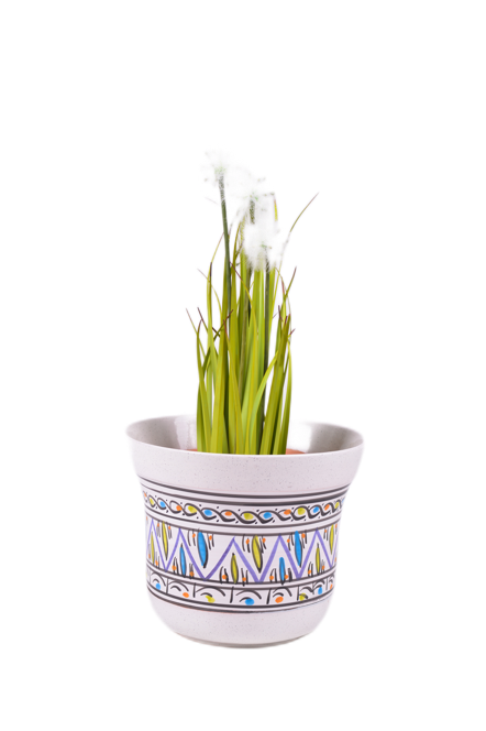 Pot pour plante en forme de cloche blanc 26